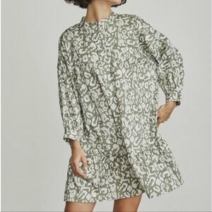 Elizabeth and James Tunic Peasant Prairie Style Shift Dress Ruffle XS to Medium